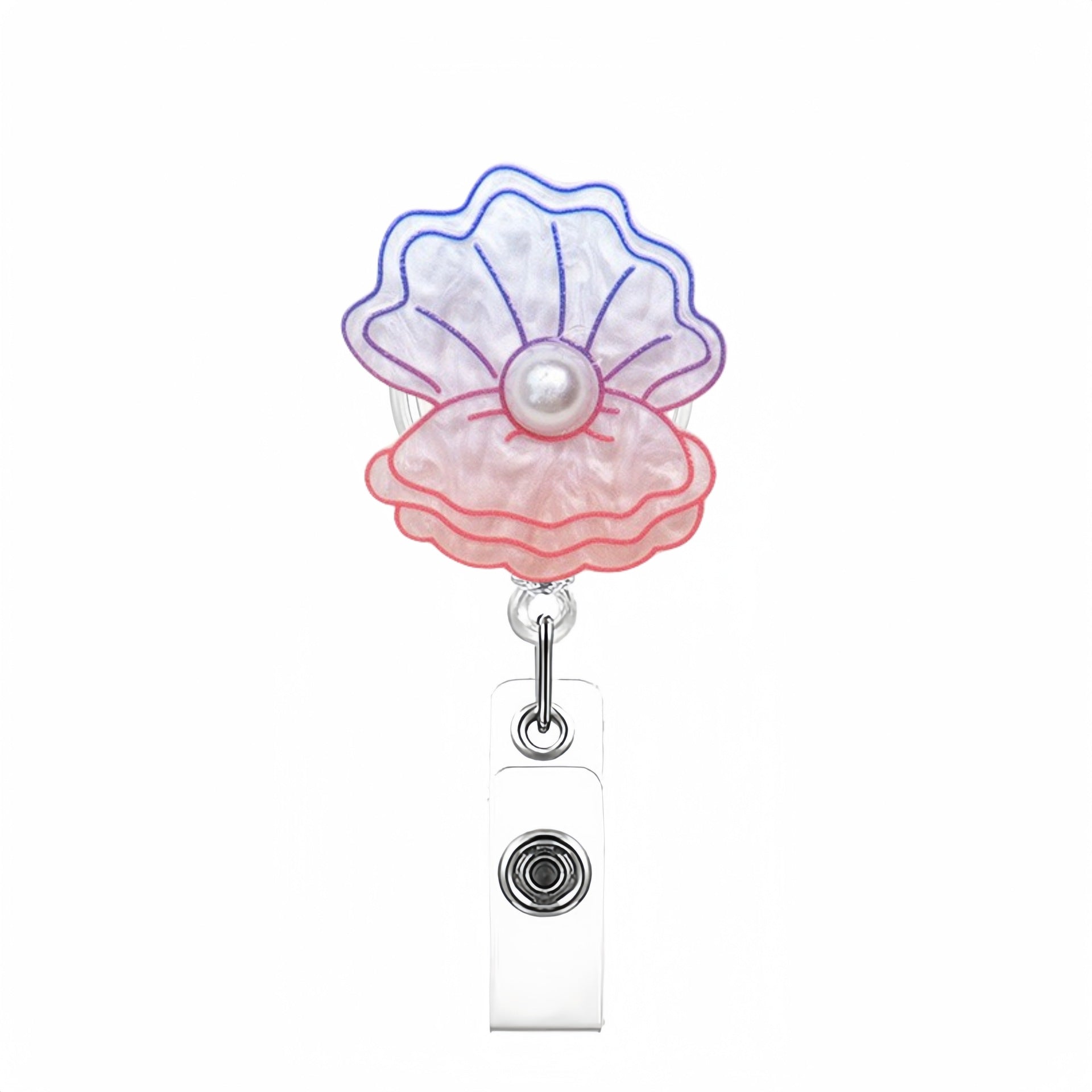 Wholesale Colorful marine animal creative retractable badge clip keychain